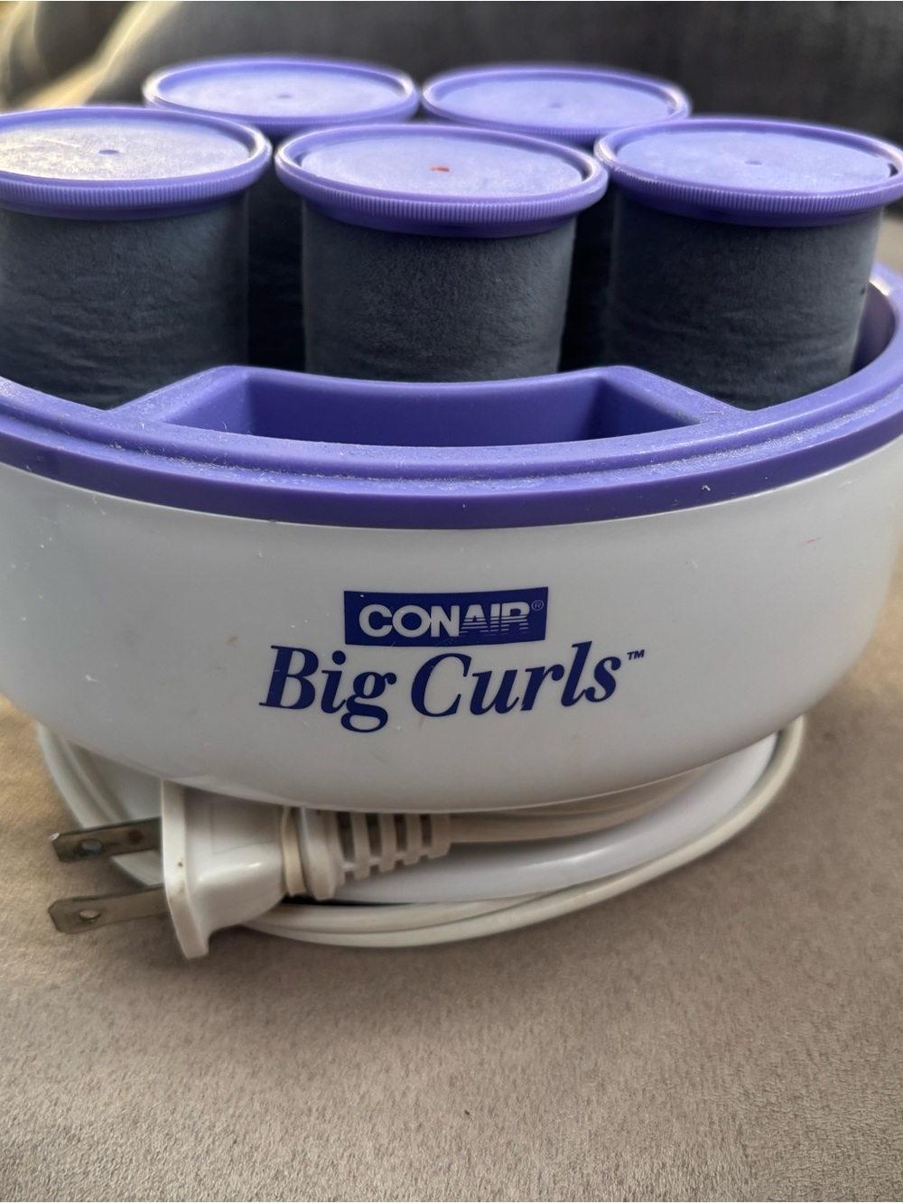 Conair Big Curls Electric Hair Rollers in (5) 2 inch Purple